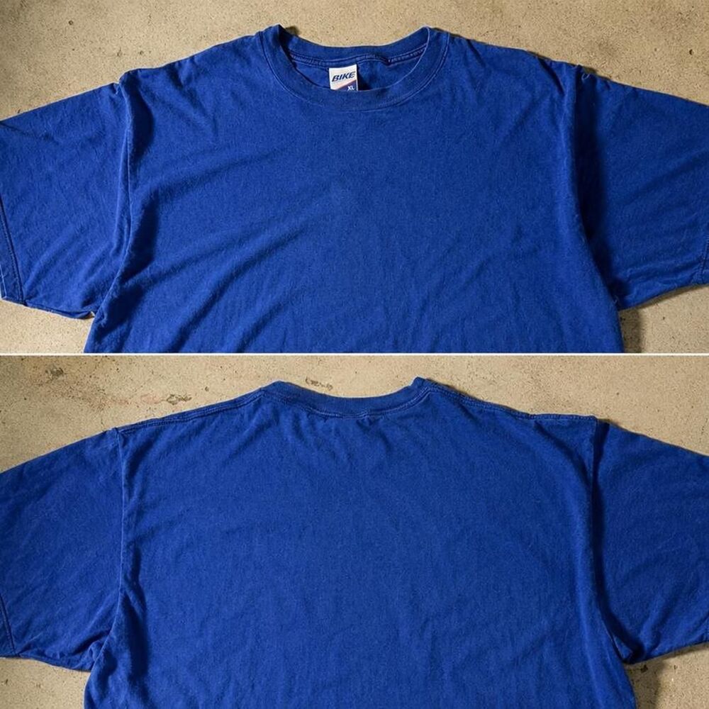 Bike-athletic Men's Blue and Navy T-shirt